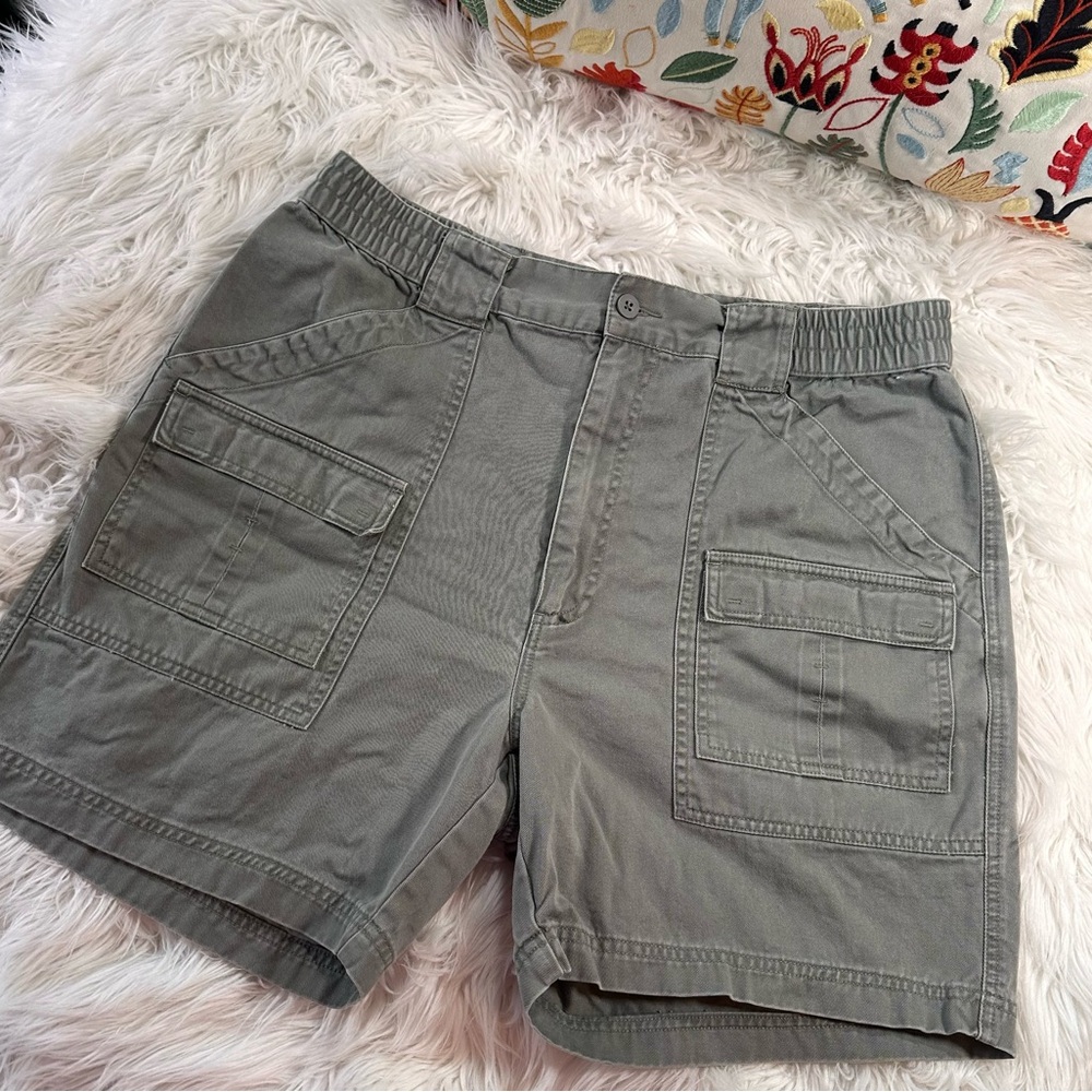 Bass • Mens Green Grey Cargo Shorts